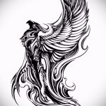 Fancy Phoenix Tattoo Sketch - Stílusos rajz a tűz madár tetoválás vázlatához