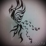 Hűvös Phoenix Tattoo Sketch - Stílusos rajz, amely vázlatként használható egy főnix tetováláshoz