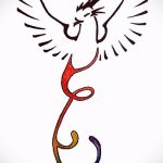 Exkluzív Phoenix Tattoo Sketch - Stílusos rajz a tűz madár tetoválás vázlatához