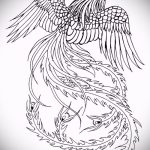 Cool Phoenix Tattoo Sketch - Egy exkluzív rajz, amely vázlatként használható egy főnix tetováláshoz