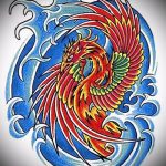 Fancy Phoenix Tattoo Sketch - Stílusos rajz, amely vázlatként használható egy főnix tetováláshoz