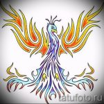 Cool Phoenix Tattoo Sketch - exkluzív rajz, amely vázlatként használható egy tűzmadár tetováláshoz