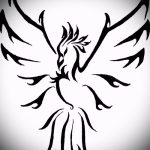 Szokatlan Phoenix Tattoo Sketch - Egy gyönyörű rajz, amely vázlatként használható egy főnix tetováláshoz