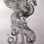 Cool Phoenix Tattoo Sketch - Eredeti rajz a Fire Bird Tattoo vázlatához