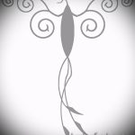 Érdekes vázlat egy főnix tetoválásról - egy gyönyörű rajz, amelyet vázlatként használhatunk egy tűzmadár tetoválásához