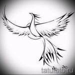 Hűvös vázlat egy főnix tetoválásról - eredeti rajz a főnix tetoválás vázlatához