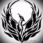 Hűvös Phoenix Tattoo Sketch - Egy gyönyörű rajz, amely vázlatként használható egy főnix tetováláshoz