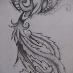 Érdekes vázlat egy főnix tetoválásról - exkluzív rajz a főnix tetoválás vázlatához