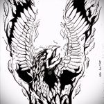 Cool Phoenix Tattoo Sketch - Exkluzív rajz, amely vázlatként használható egy tűzmadár tetováláshoz
