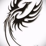 Exkluzív vázlat egy főnix tetoválásról - eredeti rajz, amely vázlatként használható a főnix tetováláshoz