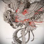 Exkluzív Phoenix Tattoo Sketch - Egy exkluzív rajz, amely vázlatként használható a tűzmadár tetováláshoz