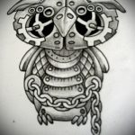 Egy bagoly tetoválási vázlatának érdekes változata - bagolyerdő tetoválásához használható