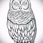 A bagoly tetoválási vázlatának egyedi változata - felhasználható egy bagoly börtön tetoválásához