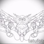 A bagoly tetoválási vázlatának eredeti változata - felhasználható bagoly vagy bagoly tetoválás jelentésére