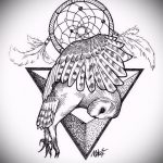 A bagoly tetoválási vázlatának hűvös változata - felhasználható egy bagoly vállának tetoválásához