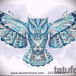 A bagoly tetoválási vázlatának stílusos változata - használható bagoly tetoválásához a hátán