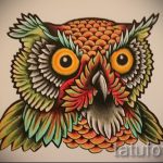 A bagoly tetoválási vázlatának stílusos változata - használható bagoly tetoválásához a hátán