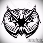 A bagoly tetoválási vázlatának eredeti változata - használható bagoly akvarell tetoválásához