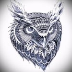 A bagoly tetoválási vázlatának egyedi változata - bagoly kéz tetoválásához használható