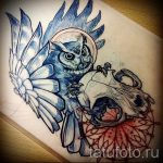 Egy bagoly tetoválási vázlatának érdekes változata - felhasználható bagoly tetoválásához egy lány számára