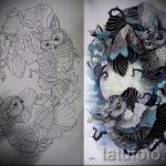 A tetoválás érdekes változata egy bagoly vázlata - bagoly és álomfogó használható tetováláshoz