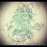 A bagoly tetoválási vázlatának eredeti változata - barna bagoly tetováláshoz használható