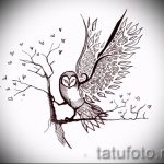 A bagoly tetoválási vázlatának hűvös változata - felhasználható egy bagoly börtönbeli tetováláshoz
