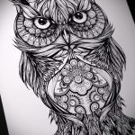 A bagoly tetoválási vázlatának megfelelő változata - bagoly tetoválásához használható egy lány számára