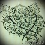 A bagoly tetoválási vázlatának egyedi változata - használható egy régi iskolai bagoly tetováláshoz