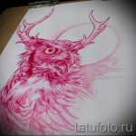 A bagoly tetoválási vázlatának eredeti változata - felhasználható egy bagoly tetoválásához a mellkason