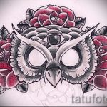 A bagoly tetoválási vázlatának hűvös változata - felhasználható bagoly vagy bagoly tetoválásához