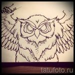A bagoly tetoválási vázlatának stílusos változata - bagolyváll tetoválásához használható