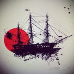 vázlat egy fregatt tetováláshoz 2019.09.27. №005 -vázlatos fregatt tetoválás -