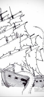 vázlat vitorlázó tetoválóhajóhoz 2019.09.27. №011 -fregatt tetoválás vázlata -