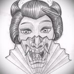 vázlat egy gésa tetoválásról # 644 egy rajz hűvös változata, amely sikeresen használható a gésa ujjú tetoválásához és feldolgozásához