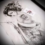 vázlat egy gésa tetoválásról # 478 a rajz méltó változata, amely sikeresen felhasználható a gésa tetoválás átalakítására és alkalmazására az egész hátán