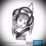 vázlat egy gésa tetoválásról # 438 egy rajz érdekes változata, amely könnyen használható változtatásra és gésa tetoválásként történő alkalmazásra az alkaron