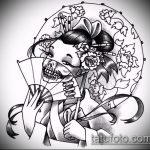 vázlat egy gésa tetoválásról # 949 egy rajz hűvös változata, amely jól használható a finomításhoz és a gésa tetováláshoz a hátoldalon