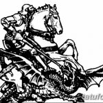 رسم تخطيطي للوشم جورج المنتصر بتاريخ 12/28/2017 برقم 096 - القديس. جورج -