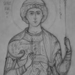 رسم تخطيطي للوشم جورج المنتصر بتاريخ 12/28/2017 برقم 059 - القديس. جورج -