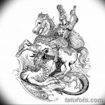 رسم تخطيطي للوشم جورج المنتصر بتاريخ 12/28/2017 برقم 004 - القديس. جورج -