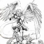 رسم تخطيطي للوشم جورج المنتصر بتاريخ 12/28/2017 برقم 008 - القديس. جورج -