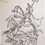 رسم تخطيطي للوشم جورج المنتصر بتاريخ 12/28/2017 برقم 010 - القديس. جورج -