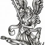 رسم تخطيطي للوشم جورج المنتصر بتاريخ 12/28/2017 برقم 011 - القديس. جورج -