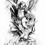 رسم تخطيطي للوشم جورج المنتصر بتاريخ 12/28/2017 برقم 012 - القديس. جورج -