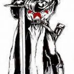 رسم تخطيطي للوشم جورج المنتصر بتاريخ 12/28/2017 برقم 016 - القديس. جورج -