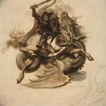 رسم تخطيطي للوشم جورج المنتصر بتاريخ 12/28/2017 برقم 019 - القديس. جورج -