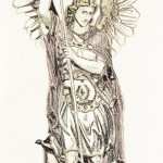 رسم تخطيطي للوشم جورج المنتصر بتاريخ 28/12/2017 برقم 022 - القديس. جورج -