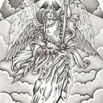 رسم تخطيطي للوشم جورج المنتصر بتاريخ 28/12/2017 برقم 024 - القديس. جورج -