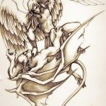 رسم تخطيطي للوشم جورج المنتصر بتاريخ 28/12/2017 برقم 029 - القديس. جورج -